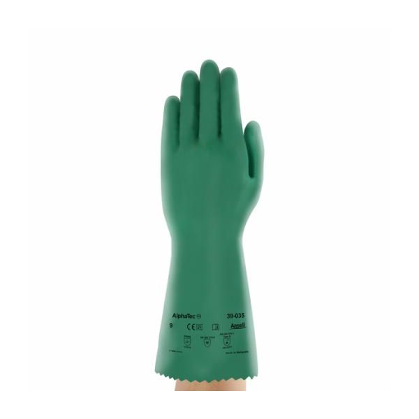 Ansell AlphaTec 39-035 Chemical-Resistant Gauntlet Gloves